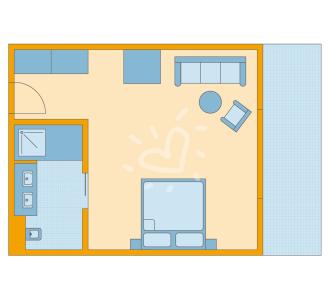 Zimmerskizze Salzkammergut Doppelzimmer