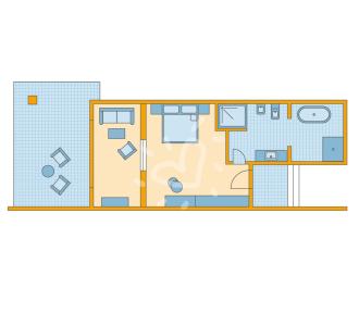 Zimmerskizze Maldives Villa Economy