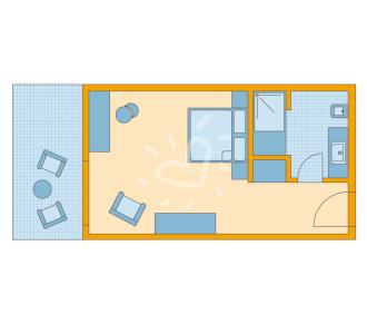 Zimmerskizze Jandia Playa Single Room Classic Patio