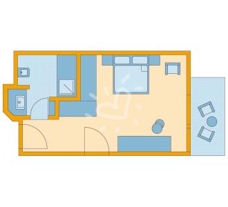 Zimmerskizze Landskron Double Room Superior Lake View