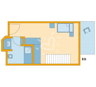 Zimmerskizze Landskron Family Room Classic Maisonette EG