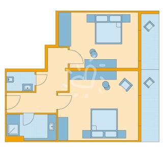 Zimmerskizze Landskron Family Room Classic Lake View ebenerdig