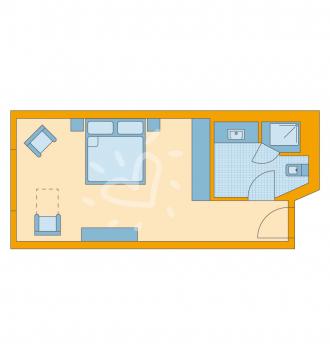 Zimmerskizze Fleesensee Double Room Superior