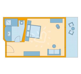 Zimmerskizze Amadé Single with Child Double Room Superior