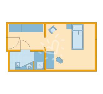 Zimmerskizze Alpenrose Zürs Single Room Classic