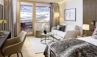 Alpenrose Zürs Double Room Superior Wohnbereich