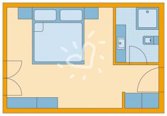 Doppelzimmer/ Einzelzimmer im Haupthaus