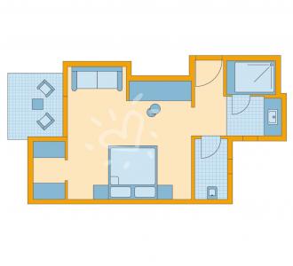 Zimmerskizze Doppelzimmer